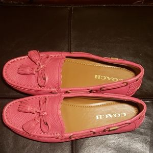 Coach loafer Flat 7.5 Pink worn once